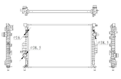 Радіатор охолодження двигуна nrf 550006 на Форд Куга 2