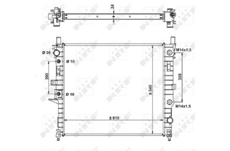 Радиатор охлаждения двигателя nrf 55334