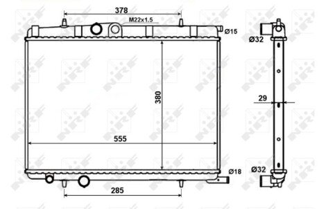 Радіатор охолодження двигуна nrf 56021