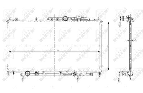 Радіатор охолодження двигуна nrf 56078