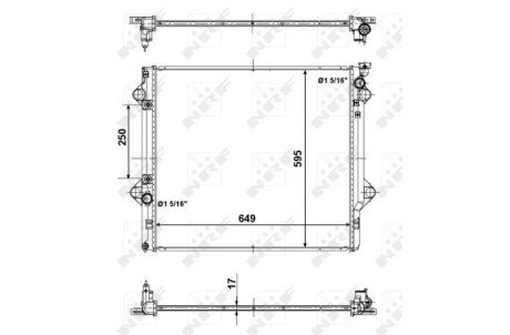 Радиатор охлаждения двигателя nrf 56104