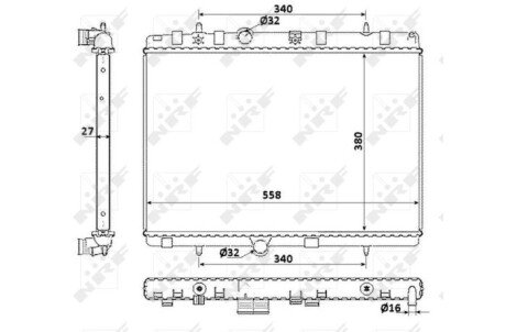 Радиатор охлаждения двигателя nrf 58226