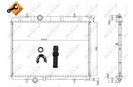 Радиатор охлаждения двигателя nrf 58308
