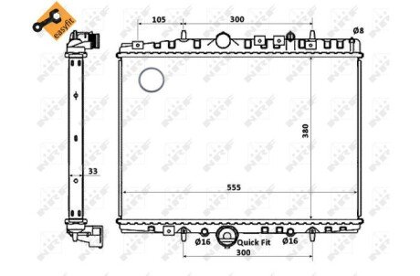 Радиатор охлаждения двигателя nrf 58341