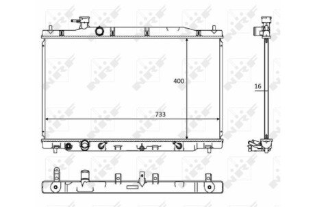 Радиатор охлаждения двигателя nrf 58469 на Хонда Срв 3