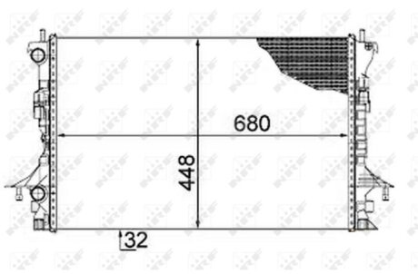 Радиатор охлаждения двигателя nrf 58479 на Рено Лагуна 2
