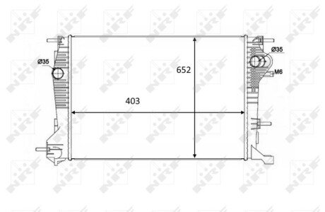 Радіатор охолодження двигуна nrf 58488