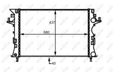 Радиатор охлаждения двигателя nrf 58490 на Рено Vel Satis