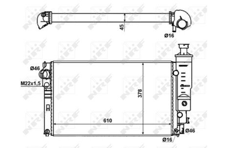 Радиатор охлаждения двигателя nrf 58889