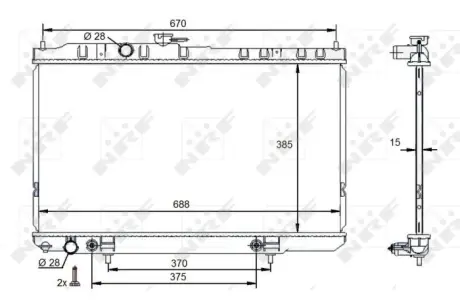Радіатор охолодження двигуна NRF 59100