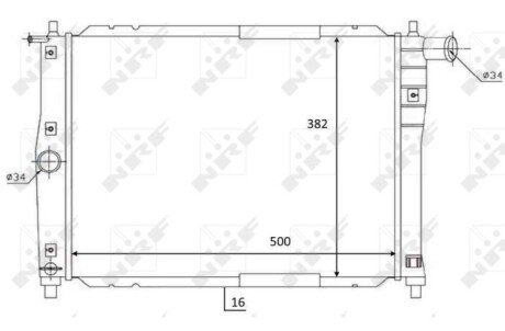 Радиатор охлаждения двигателя nrf 59122