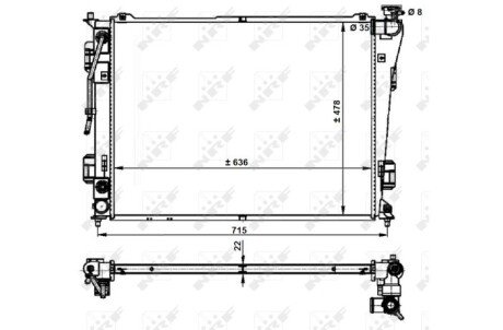 Радиатор охлаждения двигателя nrf 59200