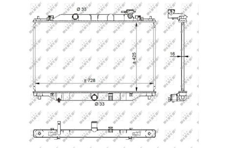 Радиатор охлаждения двигателя nrf 59206 на Мазда Сх 5