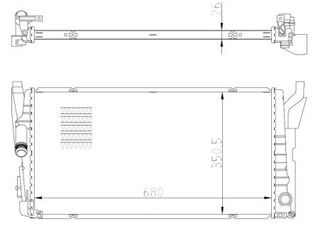 Радиатор интеркулера nrf 50039