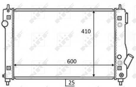 Радіатор охолодження двигуна nrf 59054