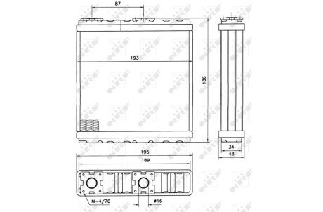 Радиатор печки (отопителя) nrf 52098