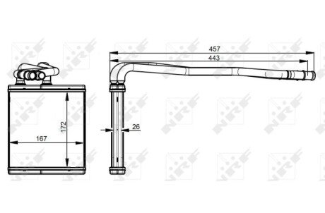Радіатор пічки (опалювача) nrf 54343