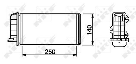 Радиатор печки (отопителя) nrf 53219