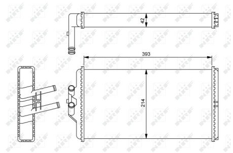 Радиатор печки (отопителя) nrf 54241
