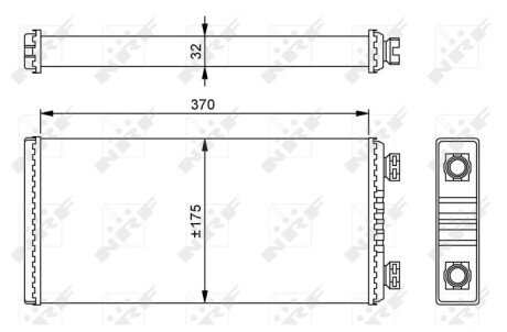 Радіатор пічки (опалювача) nrf 54257