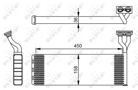 Радіатор пічки (опалювача) nrf 54285