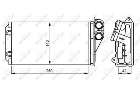 Радиатор печки (отопителя) nrf 54305