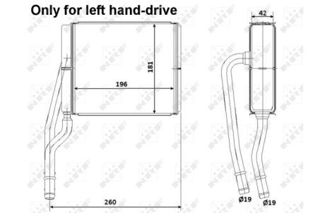 Радіатор пічки (опалювача) nrf 53206