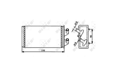 Радиатор печки (отопителя) nrf 53213
