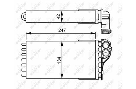 Радиатор печки (отопителя) nrf 53557