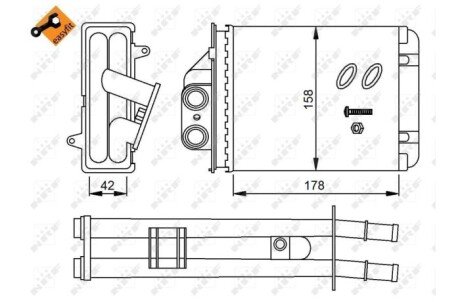 Радиатор печки (отопителя) nrf 53641