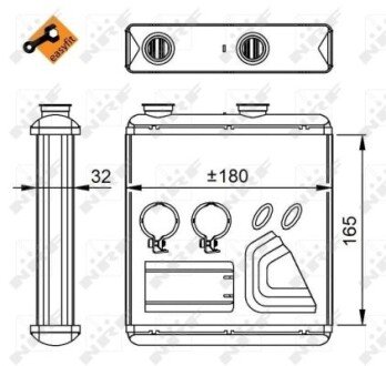 Радиатор печки (отопителя) nrf 54298