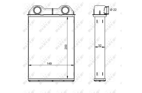 Радиатор печки (отопителя) nrf 54341