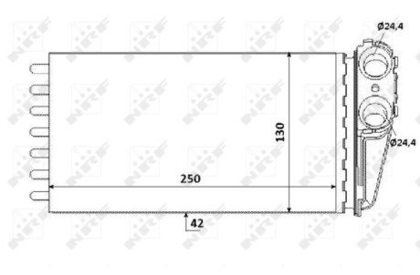 Радиатор печки (отопителя) nrf 53560