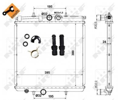 Радіатор охолодження двигуна nrf 509523