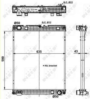 Радіатор охолодження двигуна nrf 509873