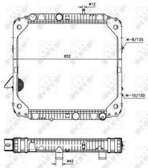 Радиатор системы охлаждения, MERCEDES LK/LN2 1114 AK nrf 503474