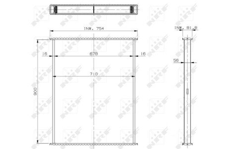 Сердцевина радиатора (алюминий) nrf 29610