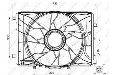 Вентилятор охлаждения радиатора nrf 47443