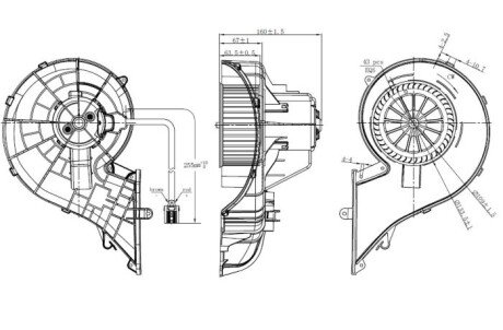 Моторчик (вентилятор) печки nrf 34353