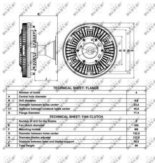 Вискомуфта вентилятора nrf 49043