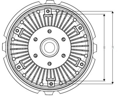 Вискомуфта вентилятора nrf 49043