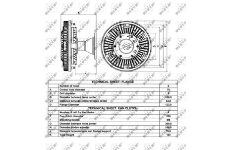 Вискомуфта вентилятора nrf 49054