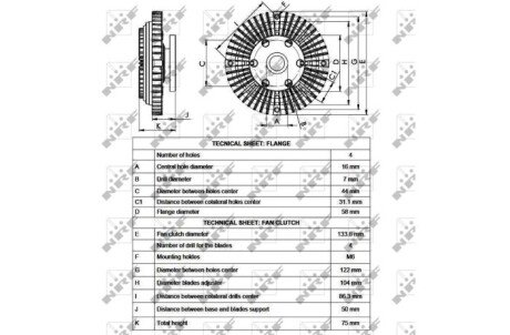 Віскомуфта вентилятора nrf 49524