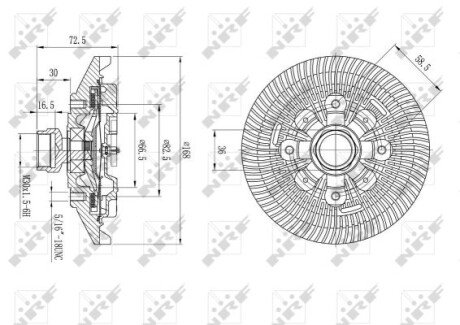 Віскомуфта вентилятора nrf 49577