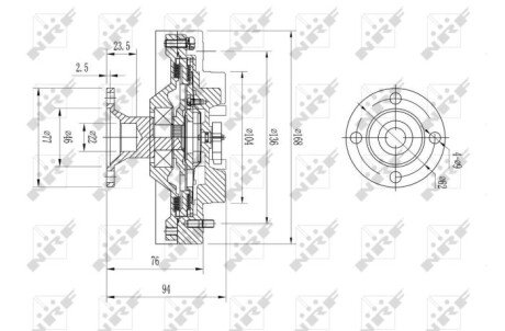 Вискомуфта вентилятора nrf 49621