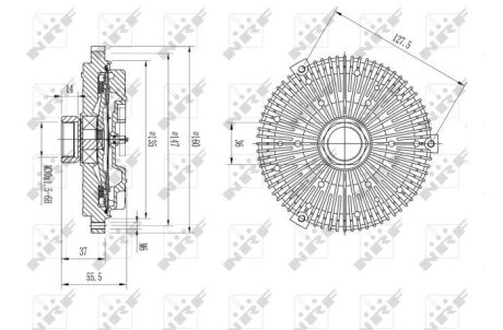Віскомуфта вентилятора nrf 49622