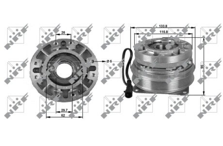 Вискомуфта вентилятора nrf 49702