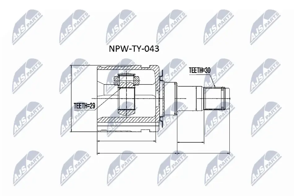 ШРУС NTY NPWTY043