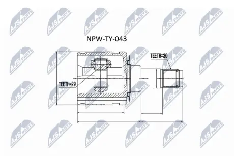 ШРУС NTY NPWTY043