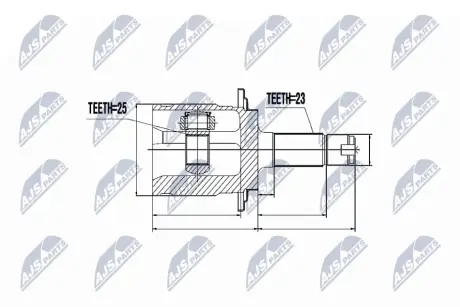 Шрус (граната) внутрішній-зовнішній NTY NPZHD046